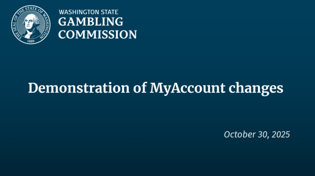 Demonstration of Change to MyAccount